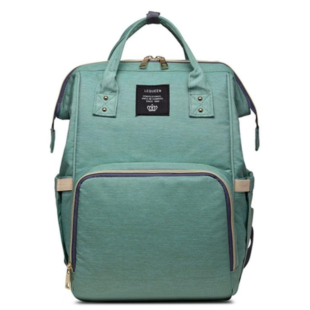 LeQueen Diaper Bag Backpack Green NWOT